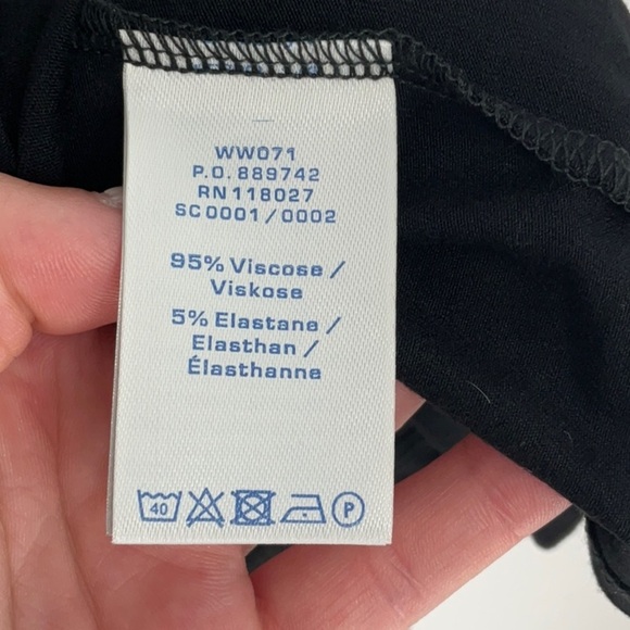 Boden V Neck Black Sleeveless Wrap Maxi Dress, size 6 - Picture 7 of 7